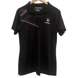 TopGolf Black Short Sleeve Polo Shirt Golf XL PGA Short Sleeve employee worker